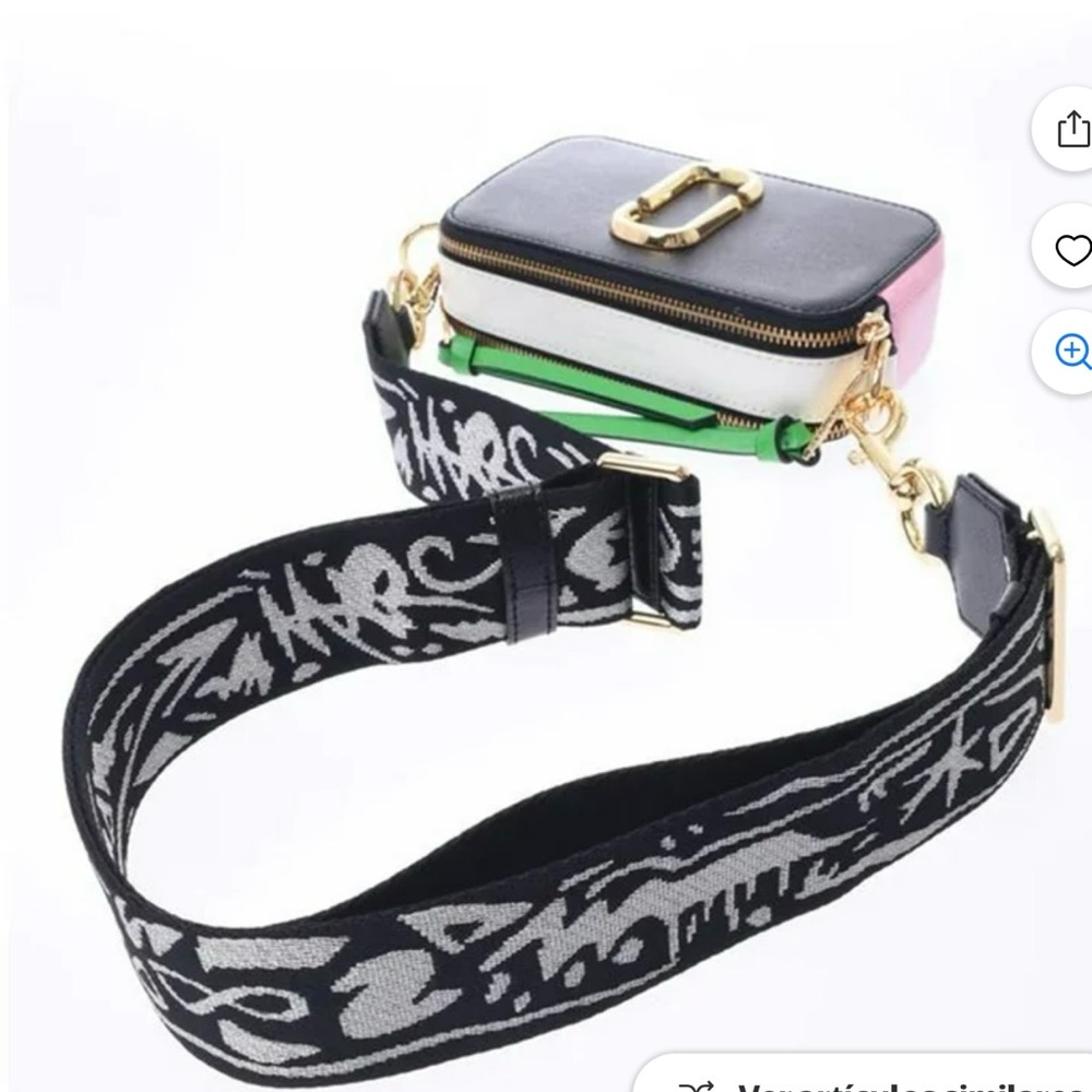 Stylish Black Crossbody Bag with Gold Accents